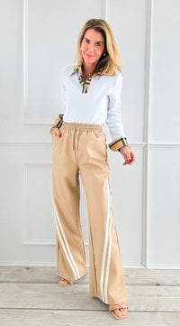 Stripe Wide-Leg Track Pants-170 Bottoms-litaga-Coastal Bloom Boutique, find the trendiest versions of the popular styles and looks Located in Indialantic, FL