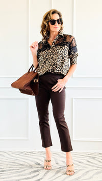 Seductive Instinct Lace Italian Button Top-110 Long Sleeve Tops-TATTOO Z-Coastal Bloom Boutique, find the trendiest versions of the popular styles and looks Located in Indialantic, FL