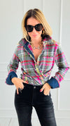 PRE ORDER Cape Cod Flannel Top-110 Long Sleeve Tops-Dizzy Lizzie-Coastal Bloom Boutique, find the trendiest versions of the popular styles and looks Located in Indialantic, FL