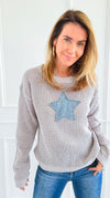 Starry Days Knit Pullover-130 Long Sleeve Set-sew in love-Coastal Bloom Boutique, find the trendiest versions of the popular styles and looks Located in Indialantic, FL