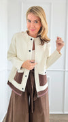 Aspen Chalet Knit Jacket-160 Jackets-Joh Apparel-Coastal Bloom Boutique, find the trendiest versions of the popular styles and looks Located in Indialantic, FL