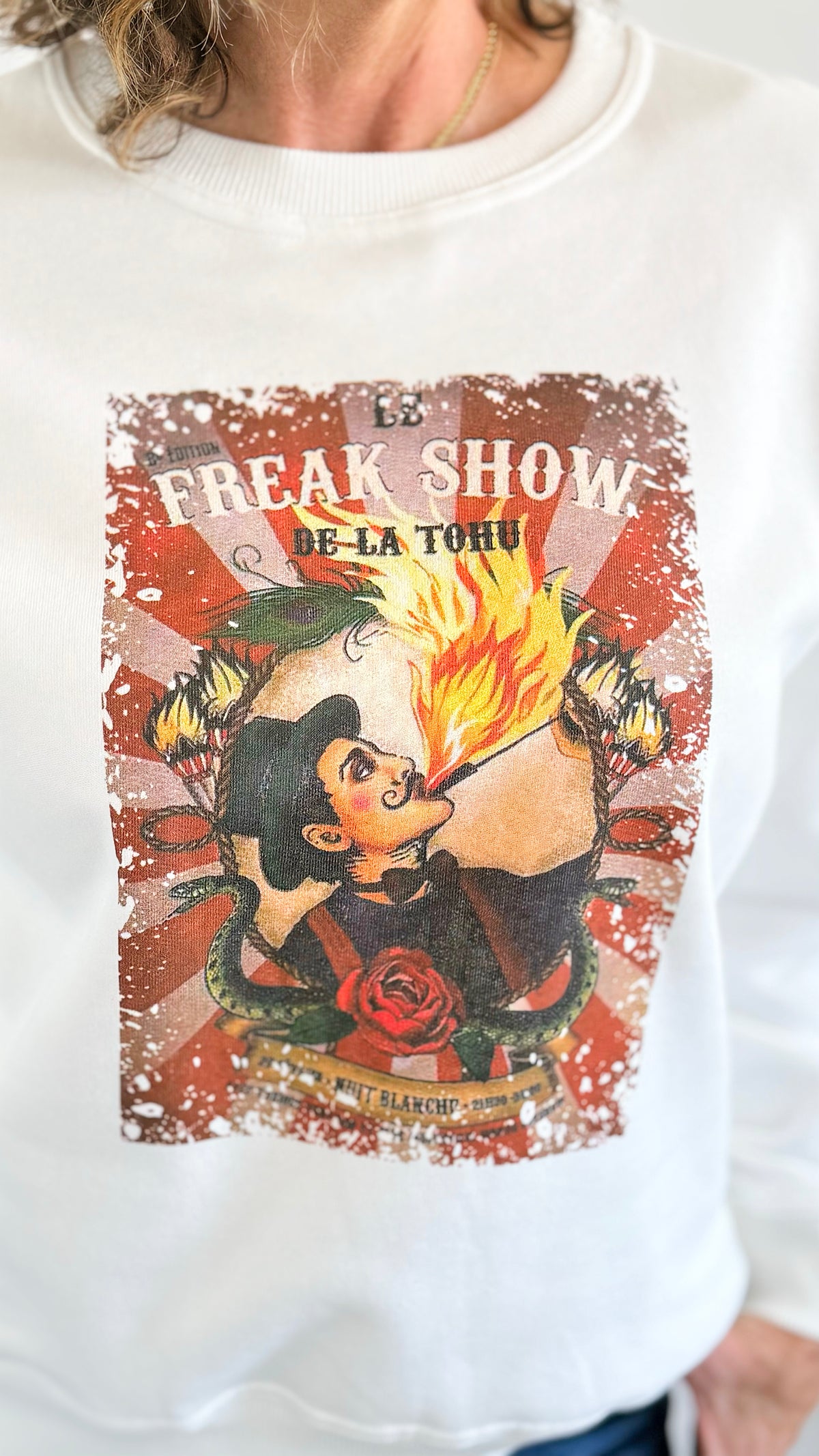 Pre Order - Freak Show Italian Sweatshirt-110 Long Sleeve Tops-FIRSTAGE-Coastal Bloom Boutique, find the trendiest versions of the popular styles and looks Located in Indialantic, FL