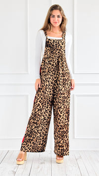 Wild at Heart Leopard Overalls-200 Dresses/Jumpsuits/Rompers-oddi-Coastal Bloom Boutique, find the trendiest versions of the popular styles and looks Located in Indialantic, FL