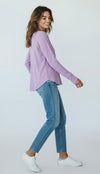 Baby Waffle Long Sleeve Top - Lavender-110 Long Sleeve Tops-Zenana-Coastal Bloom Boutique, find the trendiest versions of the popular styles and looks Located in Indialantic, FL