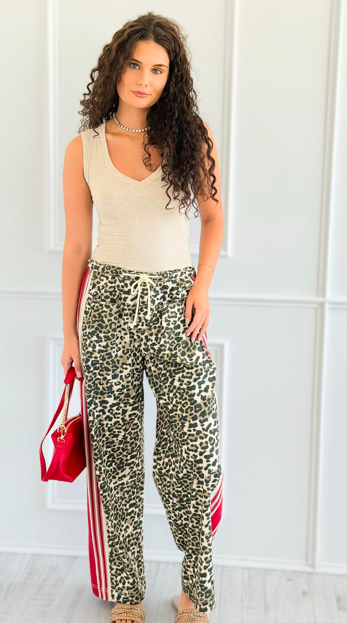 Side Show Statement Stripe Pants-170 Bottoms-BIBI-Coastal Bloom Boutique, find the trendiest versions of the popular styles and looks Located in Indialantic, FL