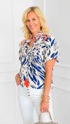 Short Sleeve Smock Peek-a boo-110 Short Sleeve Tops-VOY-Coastal Bloom Boutique, find the trendiest versions of the popular styles and looks Located in Indialantic, FL