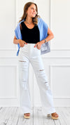 Snowstorm Distressed High-Rise Pants-170 Bottoms-Vibrant M.i.U-Coastal Bloom Boutique, find the trendiest versions of the popular styles and looks Located in Indialantic, FL