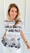 Women Times Italian Graphic Tee-110 short Sleeve Top-Italianissimo-Coastal Bloom Boutique, find the trendiest versions of the popular styles and looks Located in Indialantic, FL