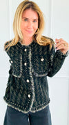 Radiance Edge Italian Jacket- Black-150 Cardigans/Layers-Italianissimo-Coastal Bloom Boutique, find the trendiest versions of the popular styles and looks Located in Indialantic, FL