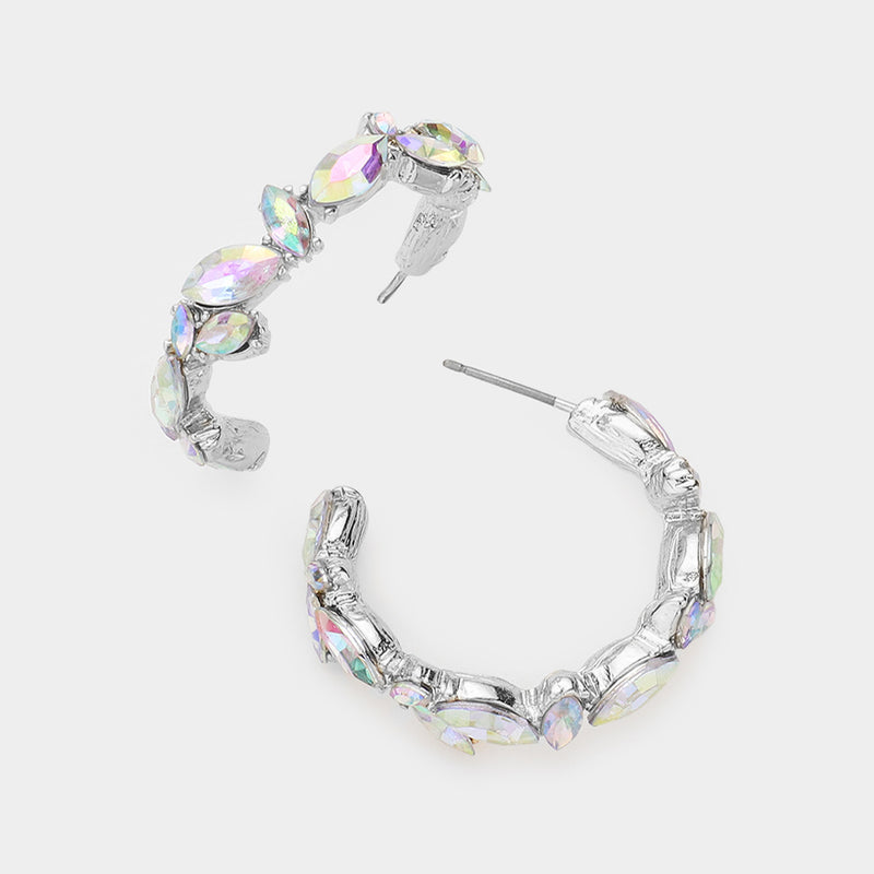 Moonlit Mirage Hoops-230 Jewelry-NYW-Coastal Bloom Boutique, find the trendiest versions of the popular styles and looks Located in Indialantic, FL