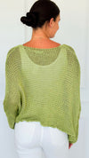 Coastal Breeze Knit Italian Cardigan - Pistachio-150 Cardigans/Layers-Italianissimo/TOSCANA-Coastal Bloom Boutique, find the trendiest versions of the popular styles and looks Located in Indialantic, FL