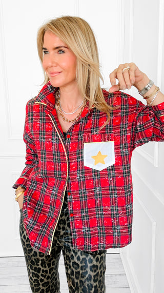 Starlight Plaid Button Front Shirt