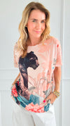 Majesty Bloom Italian Graphic Tee-110 short Sleeve Top-Italianissimo-Coastal Bloom Boutique, find the trendiest versions of the popular styles and looks Located in Indialantic, FL