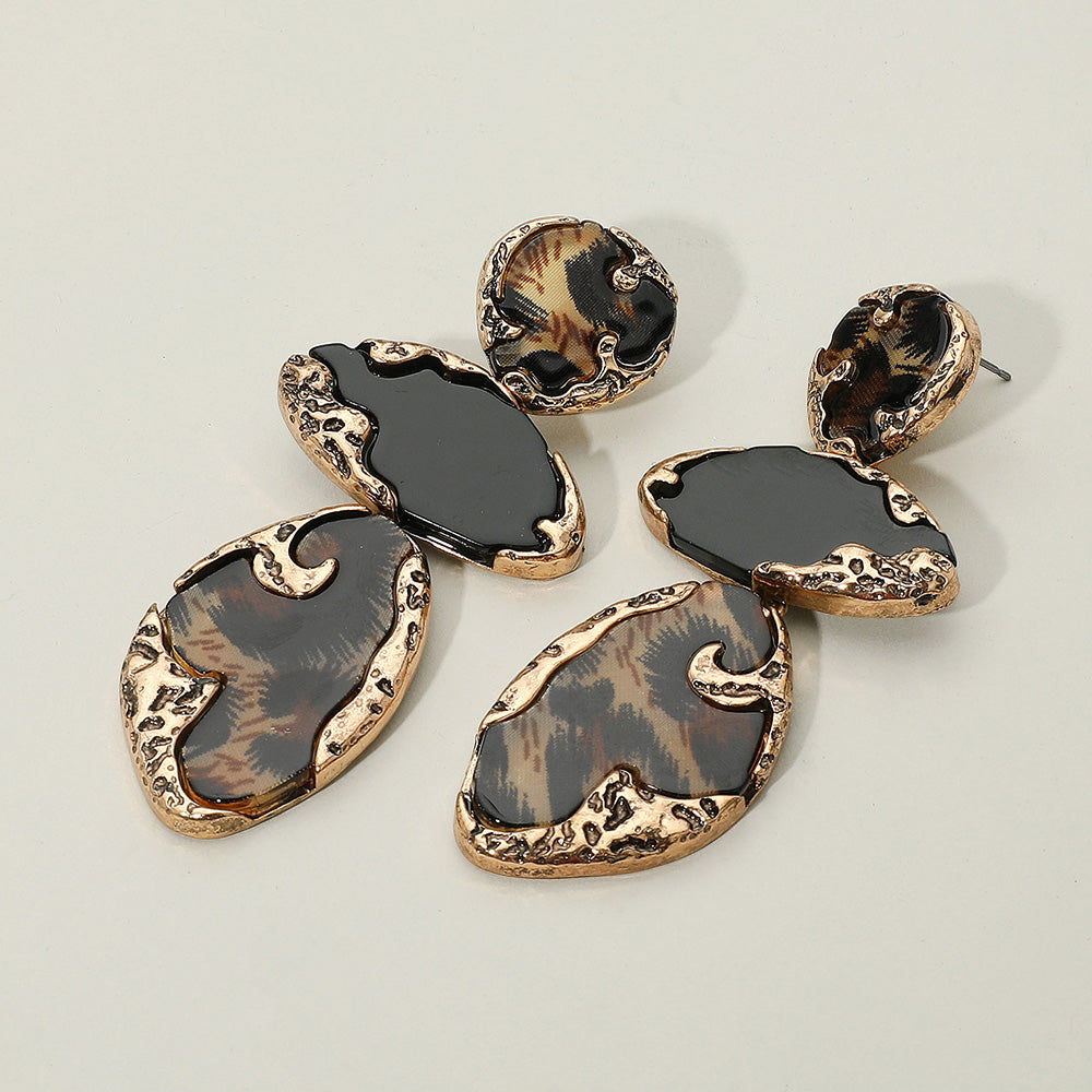 Molten Terra Drop Earrings - Leopard-230 Jewelry-NYW-Coastal Bloom Boutique, find the trendiest versions of the popular styles and looks Located in Indialantic, FL