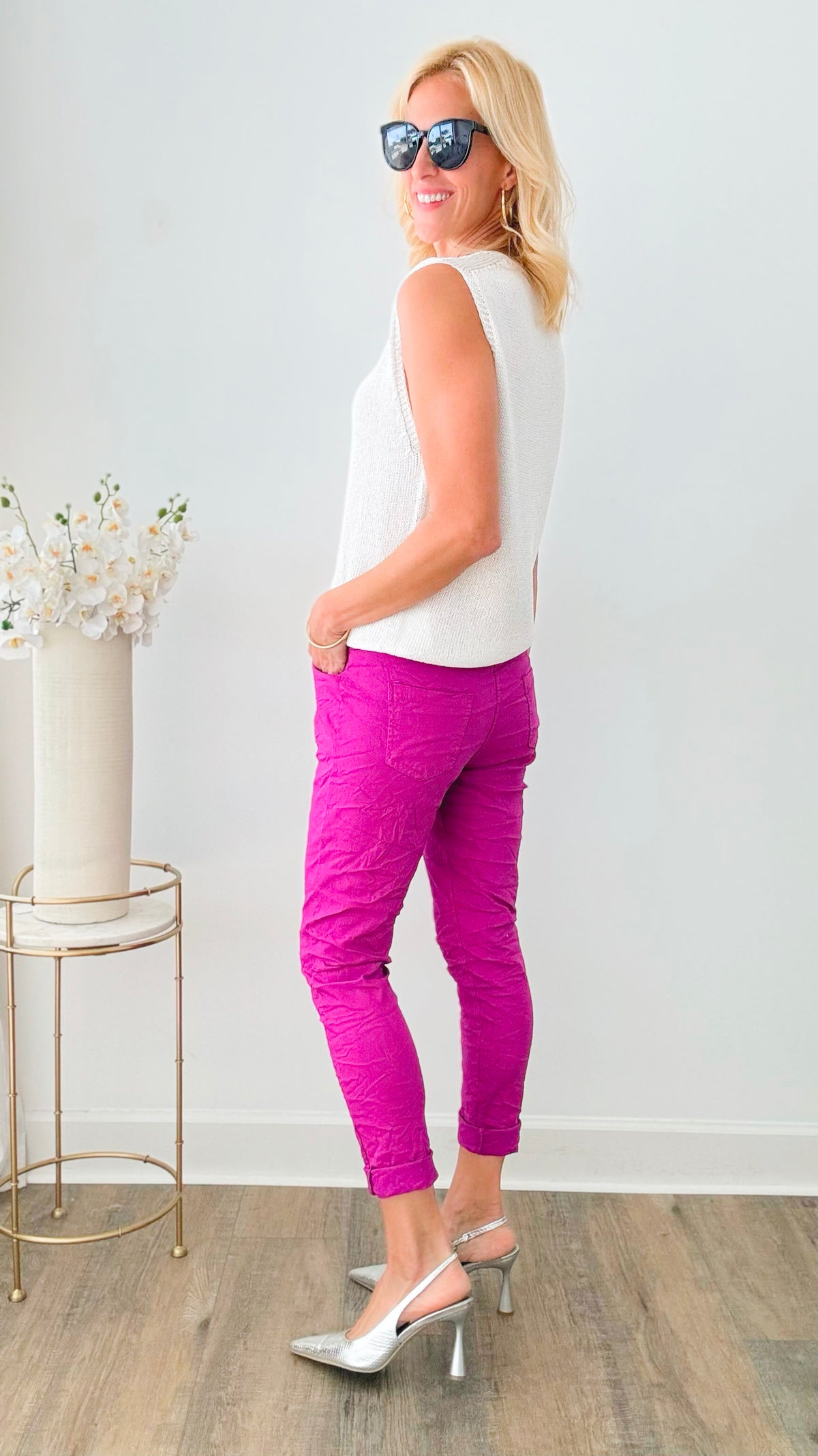 Love Endures Italian Jogger - Magenta-180 Joggers-Germany-Coastal Bloom Boutique, find the trendiest versions of the popular styles and looks Located in Indialantic, FL