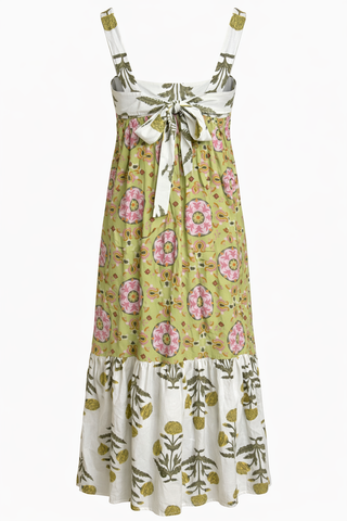 Printed Bow Back Italian Dress