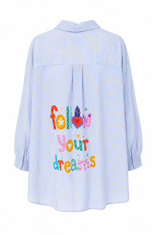 Follow Your Dreams Italian Tunic- Blue