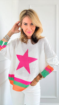 Star Struck Italian St Tropez Knit-140 Sweaters-Italianissimo-Coastal Bloom Boutique, find the trendiest versions of the popular styles and looks Located in Indialantic, FL