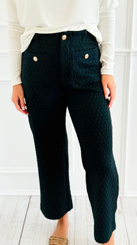 Buttoned Up Quilted Pants-170 Bottoms-VOY-Coastal Bloom Boutique, find the trendiest versions of the popular styles and looks Located in Indialantic, FL