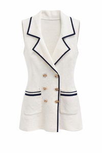 Portside Elegance Knit Vest