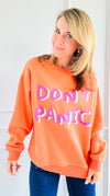 Don't Panic French Terry Pullover-150 Cardigans/Layers-Bailey Rose-Coastal Bloom Boutique, find the trendiest versions of the popular styles and looks Located in Indialantic, FL