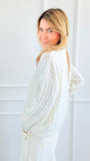 Cozy Cable Knit Sweater-Off White-140 Sweaters-V SKY-Coastal Bloom Boutique, find the trendiest versions of the popular styles and looks Located in Indialantic, FL