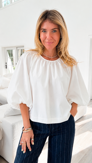 Shining Puff Sleeve Top