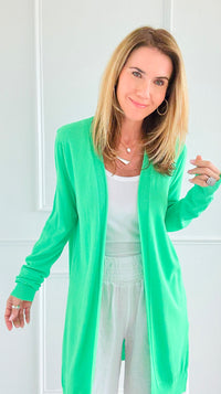 Breeze Italian Cardigan- Neon Green-150 Cardigan Layers-PROFITER-Coastal Bloom Boutique, find the trendiest versions of the popular styles and looks Located in Indialantic, FL