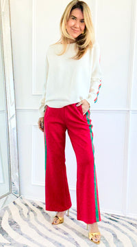 Jet Set Dreams Pants - Red-170 Bottoms/Shorts-JODIFL-Coastal Bloom Boutique, find the trendiest versions of the popular styles and looks Located in Indialantic, FL