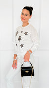 Star Wild Long Sleeve Top- White-110 Long Sleeve Tops-V SKY-Coastal Bloom Boutique, find the trendiest versions of the popular styles and looks Located in Indialantic, FL