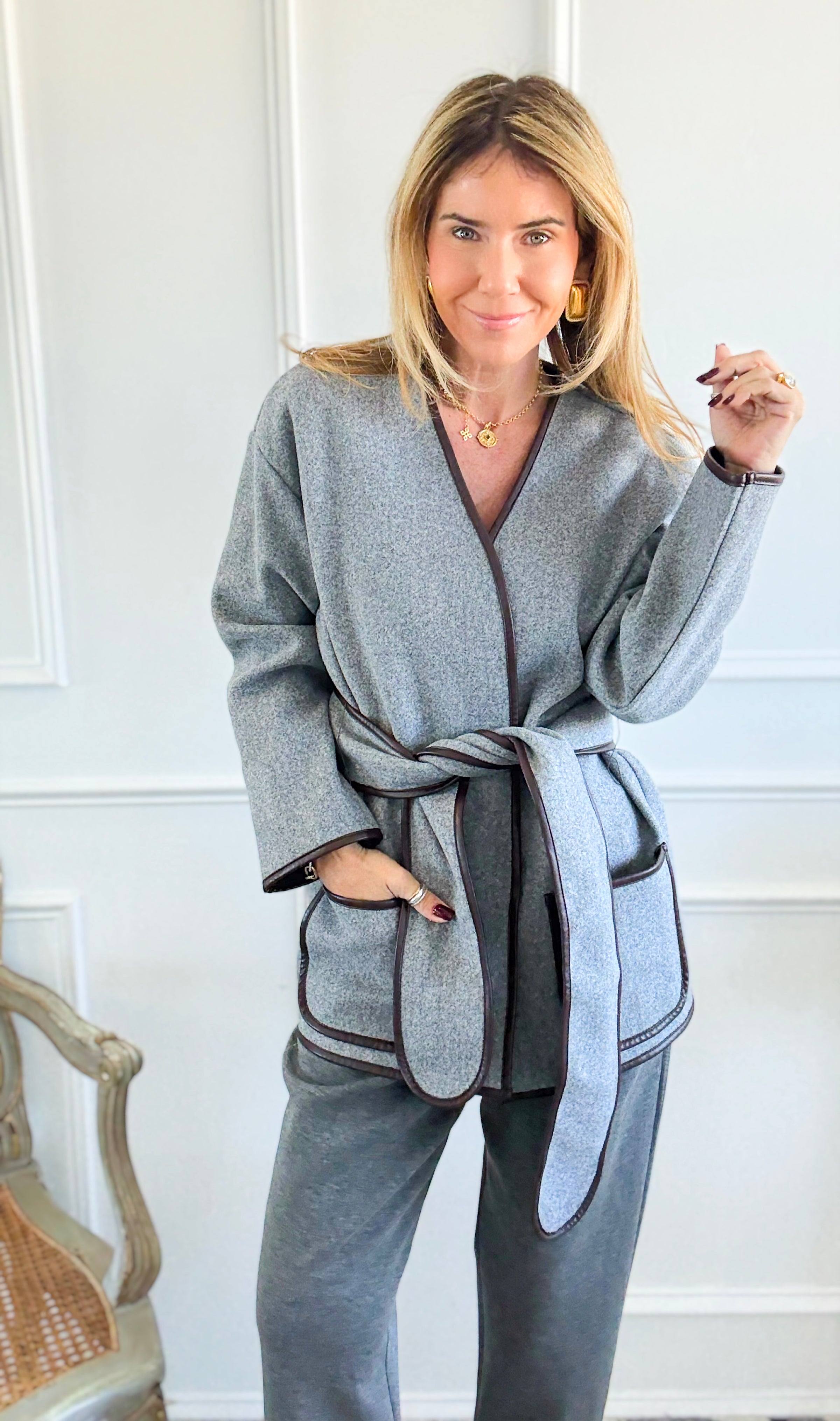 Soho Stroll Heather Belted Coat