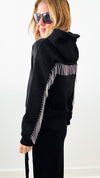 Fringe Detailed Pullover Sweater-Black-140 Sweaters-Rousseau-Coastal Bloom Boutique, find the trendiest versions of the popular styles and looks Located in Indialantic, FL