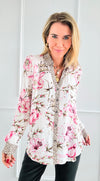 Petal Whisper Button-Down Top-130 Long Sleeve Tops-mystree-Coastal Bloom Boutique, find the trendiest versions of the popular styles and looks Located in Indialantic, FL