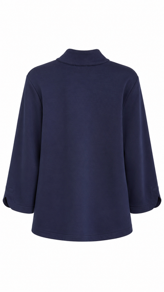 Poise Split Neck Knit Blouse