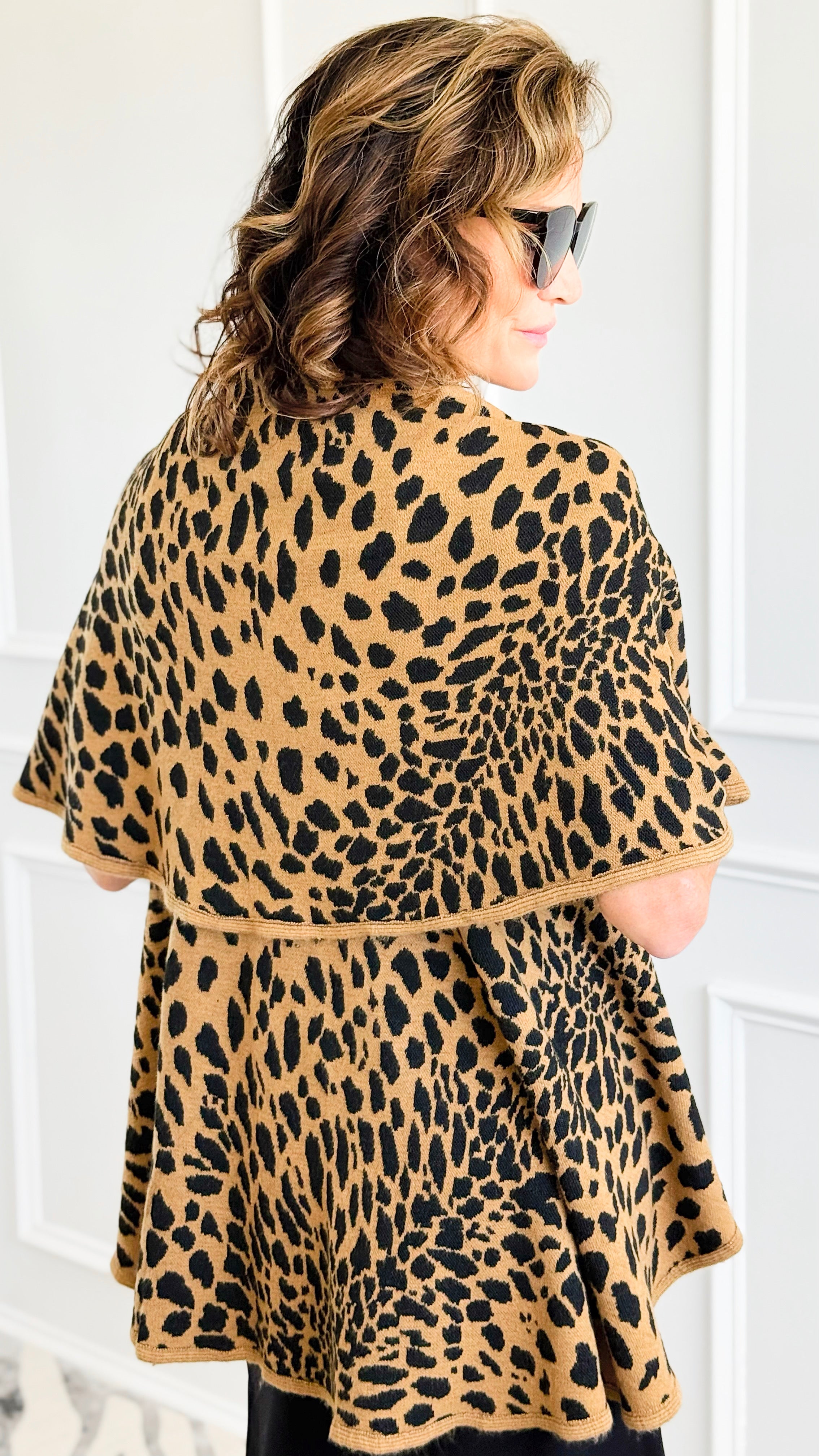 Leopard Soft Shawl Vest