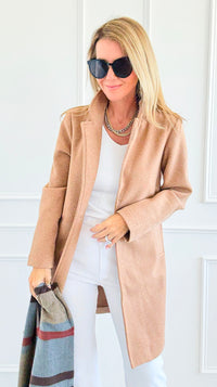 Effortlessly Refined Single Button Coat-160 Jackets-Love Tree Fashion-Coastal Bloom Boutique, find the trendiest versions of the popular styles and looks Located in Indialantic, FL