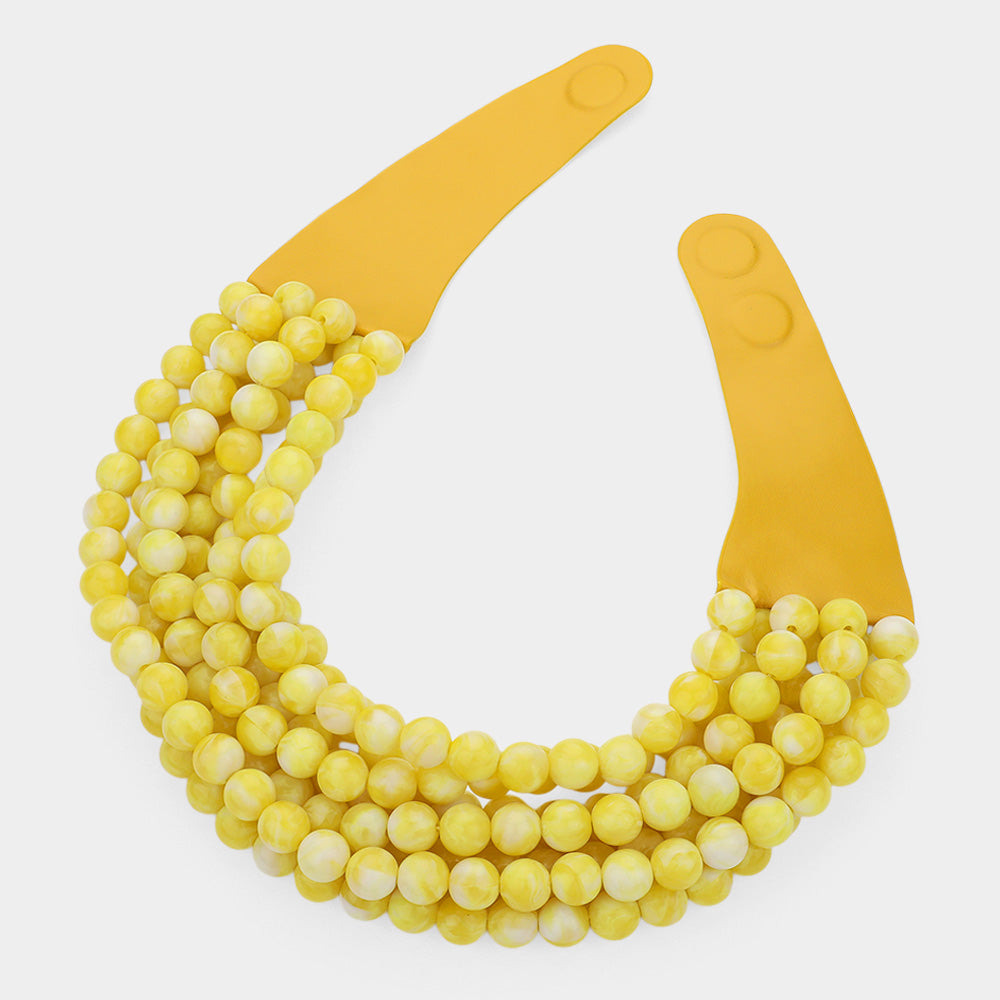 Oceanside Layers Necklace - Yellow-230 Jewelry-NYW-Coastal Bloom Boutique, find the trendiest versions of the popular styles and looks Located in Indialantic, FL