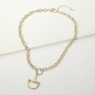 Pavé CZ Equestrian Necklace