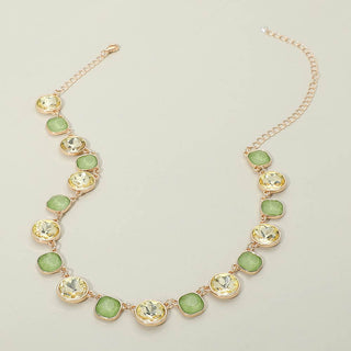 Moonlit Mirage Collar Necklace - Peridot