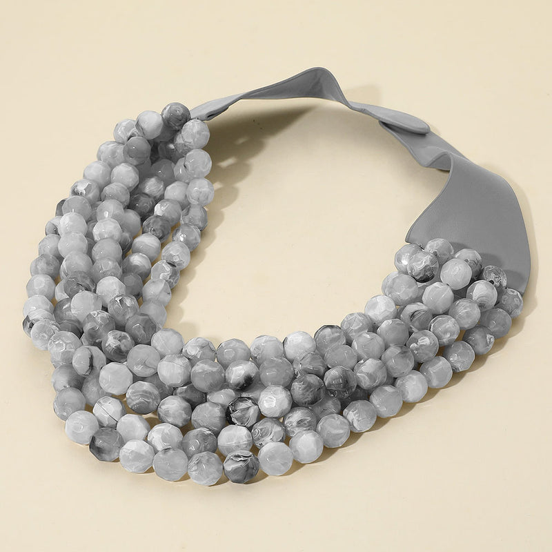 Glamorous Cascade Necklace - Light Grey-230 Jewelry-NYW-Coastal Bloom Boutique, find the trendiest versions of the popular styles and looks Located in Indialantic, FL