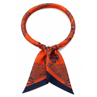 Paisley Print Scarf Necklace