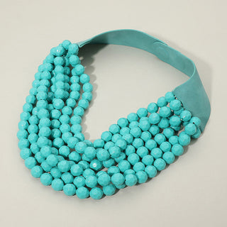 Oceanside Layers Beaded Magnetic Necklace - Turquoise