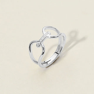 Stainless Steel Ribbons of Grace Ring-230 Jewelry-NYW-Coastal Bloom Boutique, find the trendiest versions of the popular styles and looks Located in Indialantic, FL