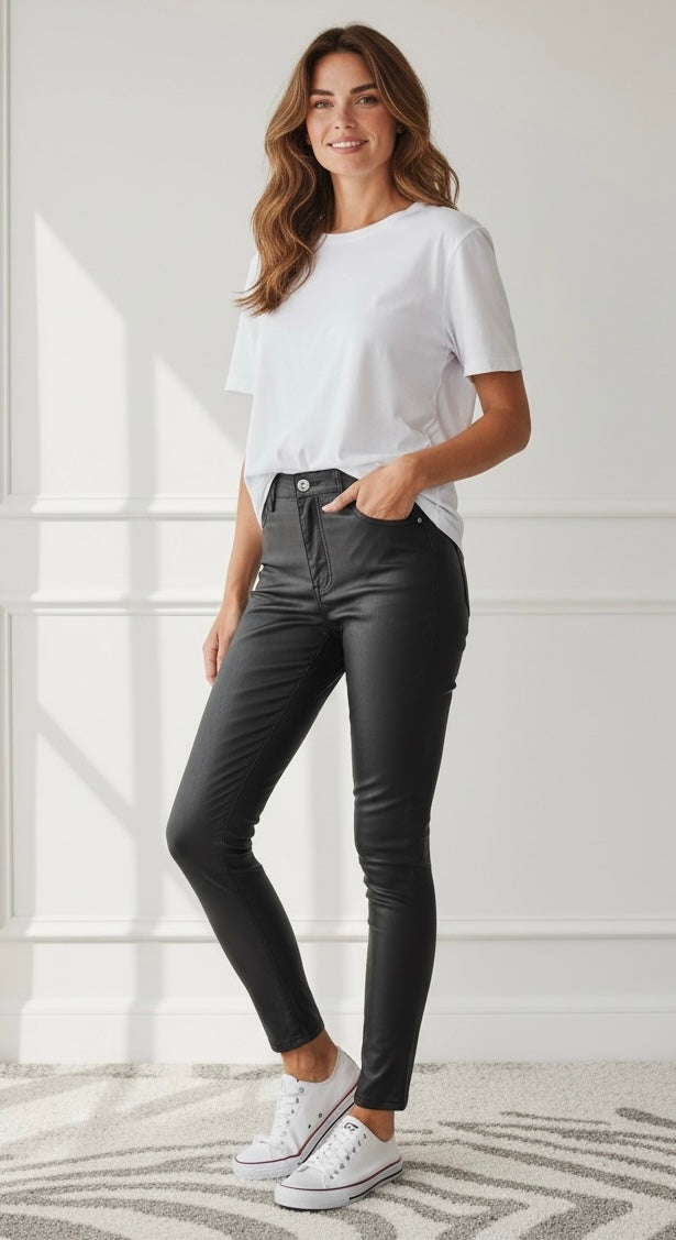 Muse Mode Faux Leather Pants-170 Bottoms-Zenana-Coastal Bloom Boutique, find the trendiest versions of the popular styles and looks Located in Indialantic, FL