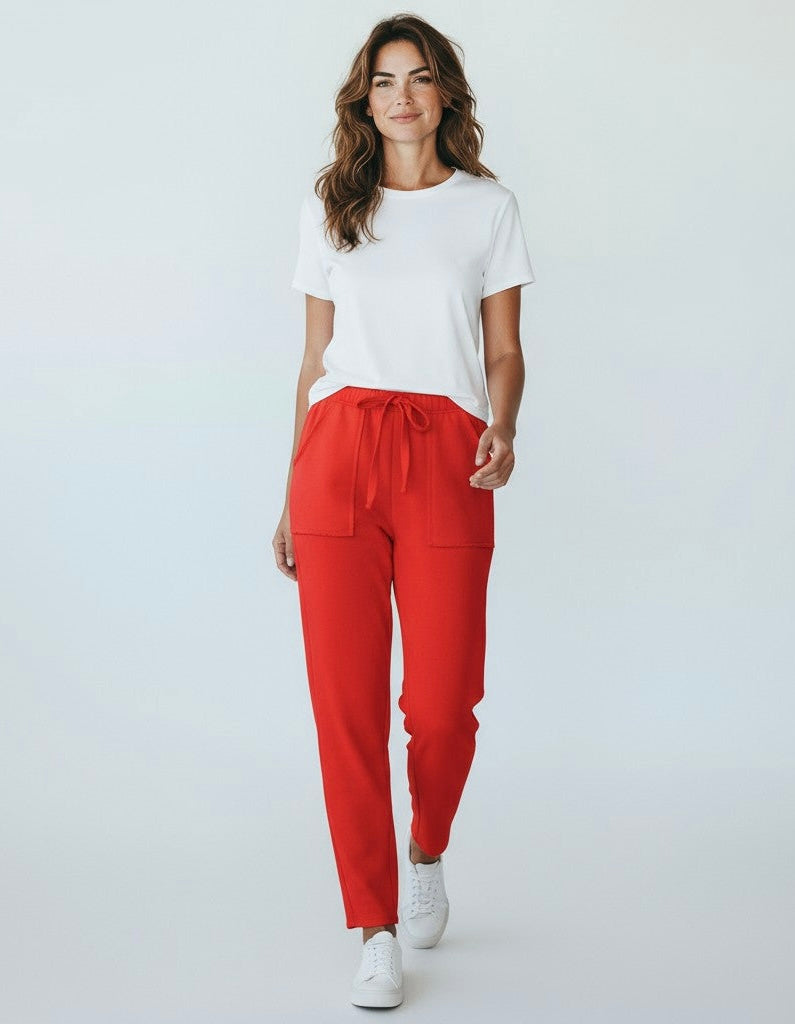 Daydream Patch Pocket Pant - Cherry-100 Pants-MONO B-Coastal Bloom Boutique, find the trendiest versions of the popular styles and looks Located in Indialantic, FL