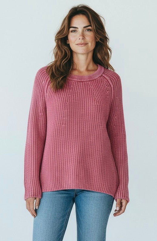 Modern Ease Knit Sweater - Cabernet-140 Sweaters-Zenana-Coastal Bloom Boutique, find the trendiest versions of the popular styles and looks Located in Indialantic, FL