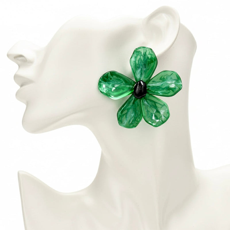 Garden Bloom Statement Earrings - Emerald-230 Jewelry-NYW-Coastal Bloom Boutique, find the trendiest versions of the popular styles and looks Located in Indialantic, FL