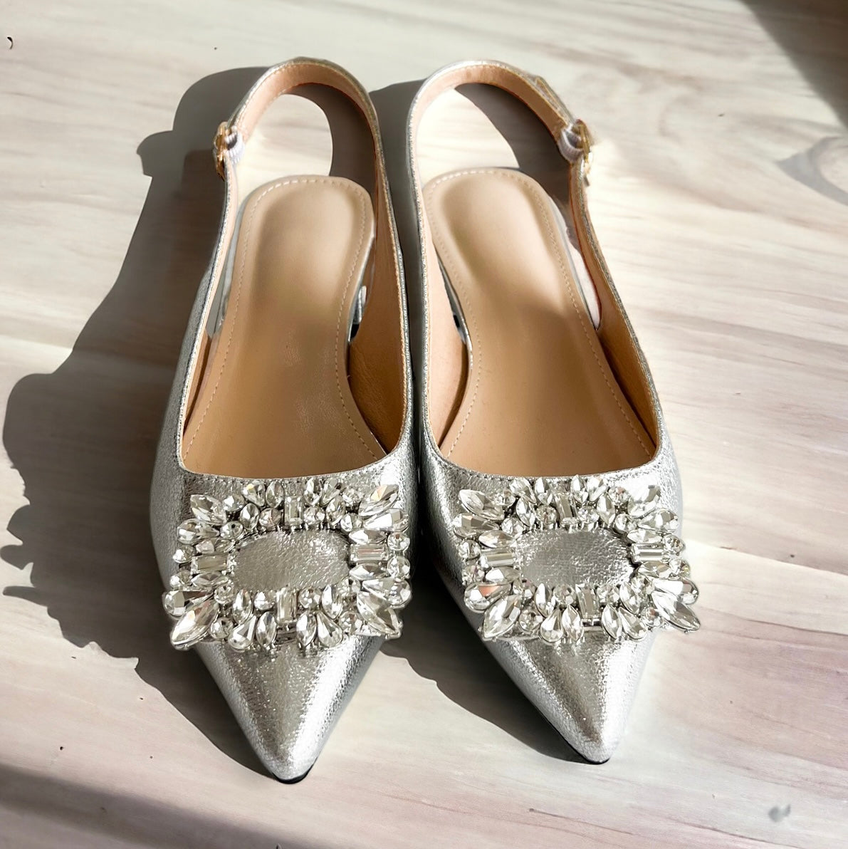 Pre Order - Crystal Buckle Slingback Sandal-250 Shoes-Darling-Coastal Bloom Boutique, find the trendiest versions of the popular styles and looks Located in Indialantic, FL