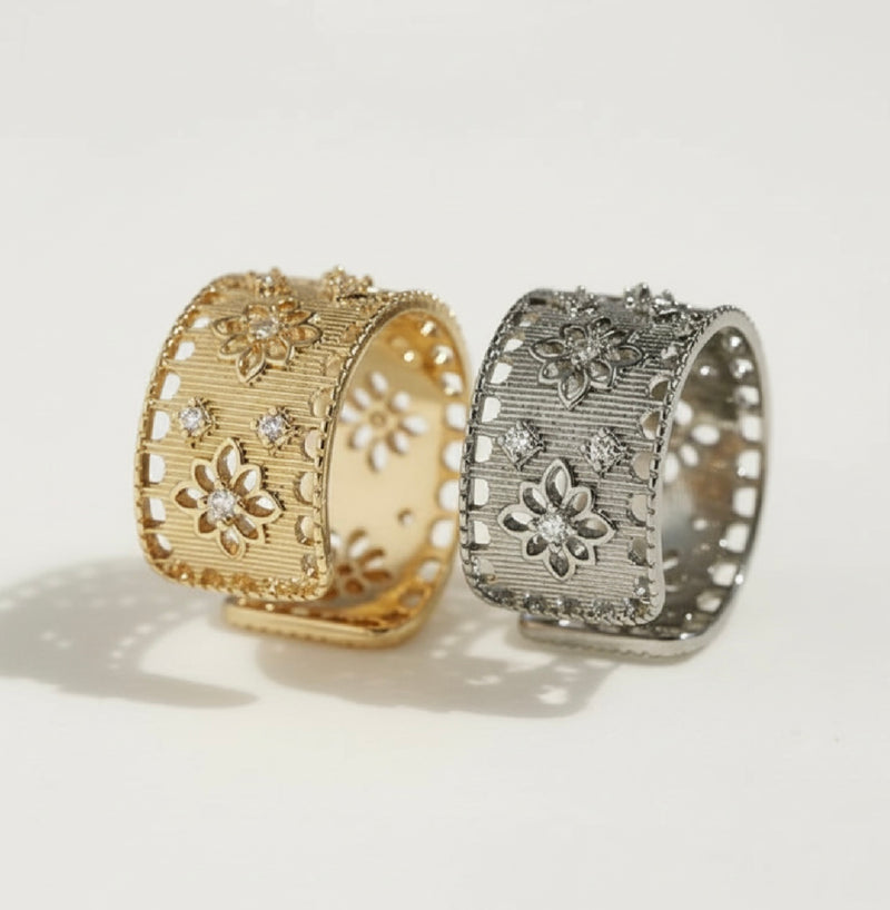 Petal Frame Statement Ring-230 Jewelry-Chasing Bandits-Coastal Bloom Boutique, find the trendiest versions of the popular styles and looks Located in Indialantic, FL