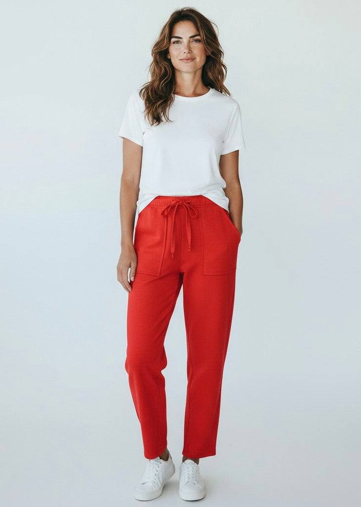 Daydream Patch Pocket Pant - Cherry-100 Pants-MONO B-Coastal Bloom Boutique, find the trendiest versions of the popular styles and looks Located in Indialantic, FL